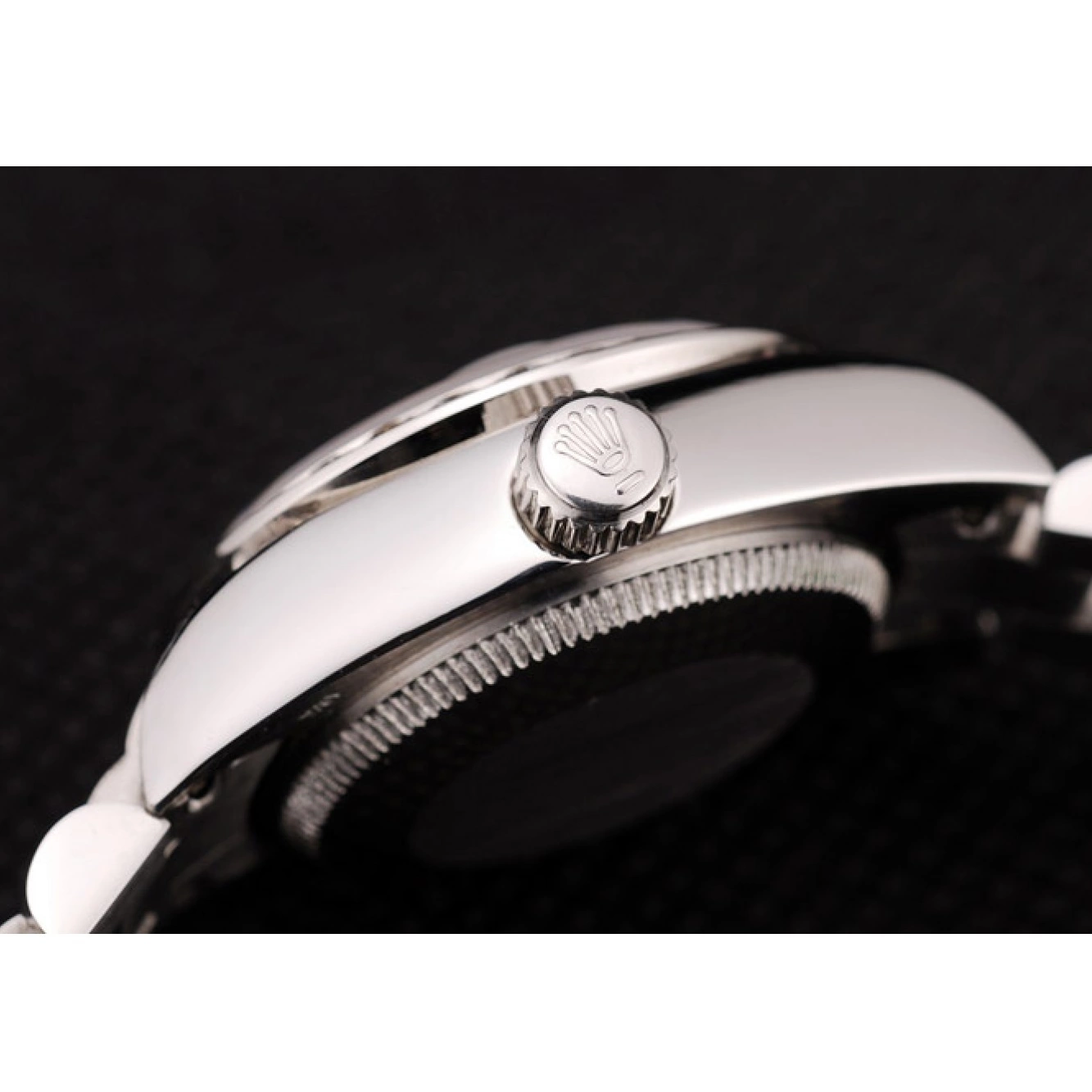 AAA replica watch Diamond Dial Case Steel White Plated Bezel Plated Rolex Diamond DateJust Brushed Stainless 0514